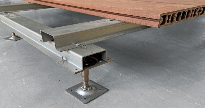 (受注生産)(送料別途)(直送品)万協 PDP型支持脚 ウッドデッキ用(スチールベースプレートタイプ) (40本入) PDP-380 受注生産送料別途直送品万協 PDP型支持脚 ウッドデッキ用